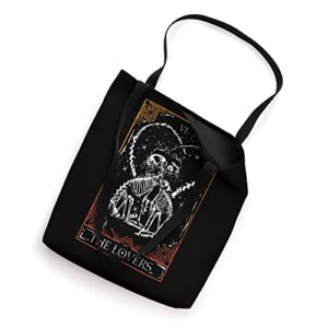 The Lovers Cat Tarot Card of Occult Bones Cats at Goth Tarot Tote Bag