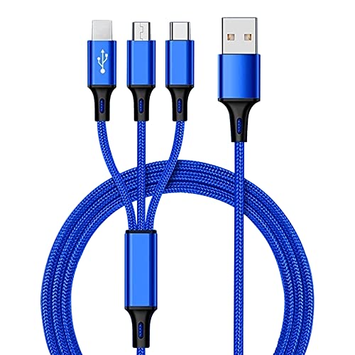 Pro USB 3in1 Multi Cable Compatible with Samsung Godiva Data Universal Extra Strength for Fast Quick Charging Speeds! (Blue)