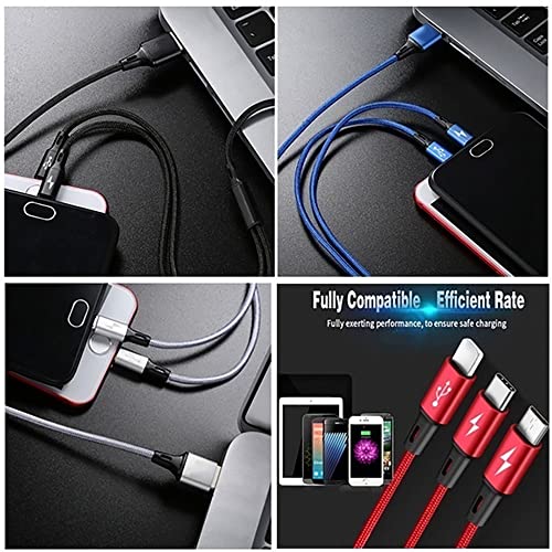 Pro USB 3in1 Multi Cable Compatible with Samsung Godiva Data Universal Extra Strength for Fast Quick Charging Speeds! (Blue)