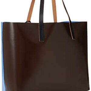 MARNI(マルニ) Tote Bag, Azure+Coffee+Black
