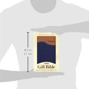 NIV, Gift Bible, Leathersoft, Tan/Blue, Red Letter Edition