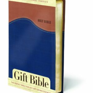 NIV, Gift Bible, Leathersoft, Tan/Blue, Red Letter Edition