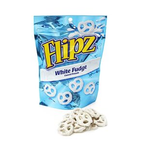 flipz chocolate covered pretzels, white fudge, 7.5 ounce (gift pack of 8)