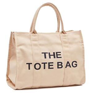 Tote Bag for Women, Canvas Tote Bag, Canvas Women's Top-Handle Bag with Zipper, Crossbody/Shoulder Bag for Office, School