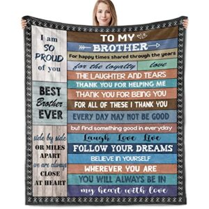gifts for brother blanket – christmas brother gift – brother gifts from sister – brother gifts – gifts for brother adult – brother birthday gifts for fathers day from daughter blankets 60×50 inch