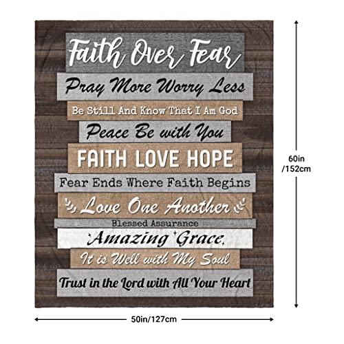 Christian Gifts for Women - Religious Gifts for Women Men - Inspirational Gifts for Women - Mothers Day Fathers Day Bible Verse Gifts Christmas from Daughter Son, Throw Blankets 60x50 Inch