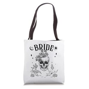 bride or die till death do us party gothic bachelorette gift tote bag