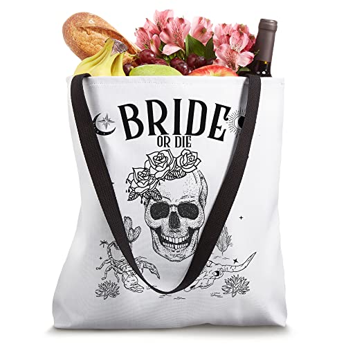 Bride or Die Till Death Do Us Party Gothic Bachelorette Gift Tote Bag