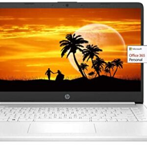 Newest HP 14" Touchscreen Laptop, Intel Dual-Core N4020, 8GB RAM, 128GB Storage(64GB eMMC+64GB Micro SD), Webcam, 1Yr Office, Bundle with GalliumPi Mousepad (White)