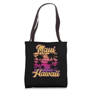 vintage maui hawaii summer vacation hawaiian beach lover tote bag