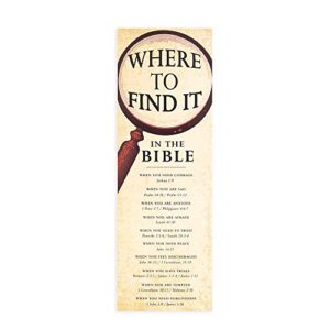 where to find it in the bible bookmarks, 2 x 6 inches, 25 bookmarks