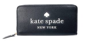kate spade new york ella pebbled leather large continental wallet (black)