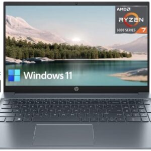 2022 Newest HP Pavilion 15.6" IPS FHD 1080P Laptop, 8-Core AMD Ryzen 7-5700U (Up to 4.3GHz, Beat i7-1180G7), 16GB RAM, 1TB NVMe SSD, Webcam, WiFi 6, 9+ Hours Battery, Audio B&O, Win11+Cables
