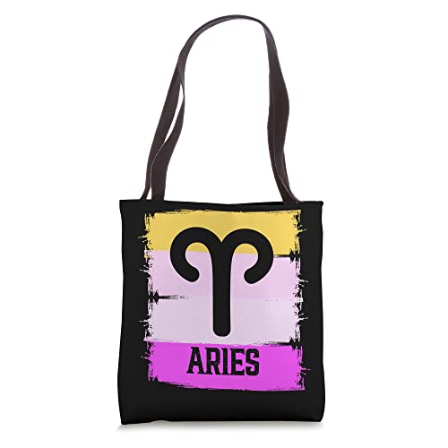 Womens Aries Birthday Queen March Born April Princess Cute Tote Bag