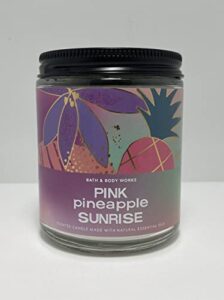 bath and body works pink pineapple sunrise 7 ounce single wick candle