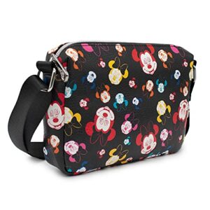 Buckle Down Disney Bag, Cross Body, Rectangle, Minnie Mouse Expressions Scattered, Multi Color, Vegan Leather