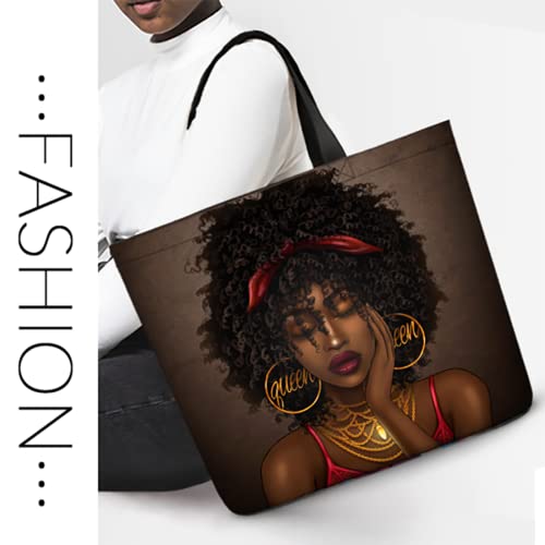 EZYES Women Tote Bags Afro Black Girl Satchel Handbags Shoulder Bag For Daily Use