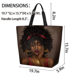 EZYES Women Tote Bags Afro Black Girl Satchel Handbags Shoulder Bag For Daily Use