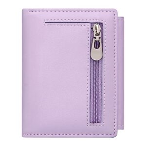 vocus small wallet for women rfid blocking ladies pu leather card holder mini compact bifold purse with zipper coin pocket
