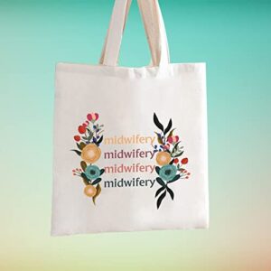 TSOTMO Midwife Gift Midwife Appreciation Midwifery Labor and Delivery Nurse Accessories Tote Bag (Midwifery tote)