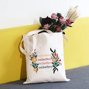 TSOTMO Midwife Gift Midwife Appreciation Midwifery Labor and Delivery Nurse Accessories Tote Bag (Midwifery tote)