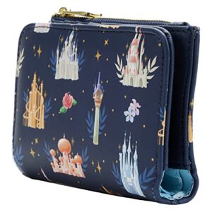 Loungefly Disney Princesses Castles All Over Print Faux Leather Wallet