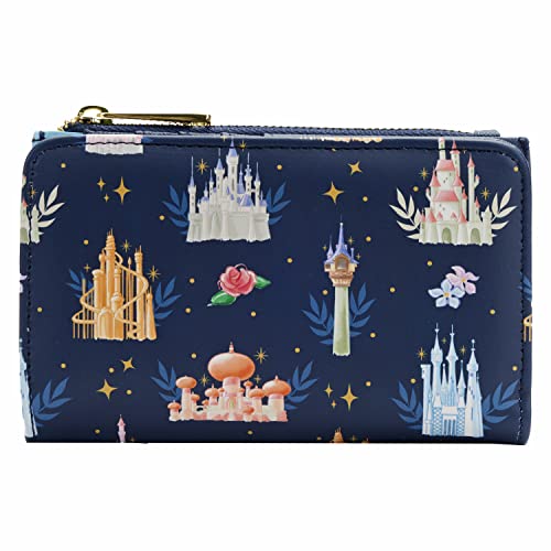 Loungefly Disney Princesses Castles All Over Print Faux Leather Wallet