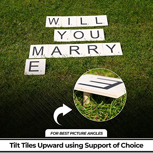 Will You Marry Me Sign Oversized Wood Tiles for Wedding Proposal Decorations- 13 Letters for Indoor and Outdoor Use