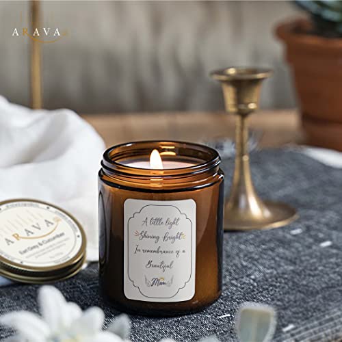 ARAVA in Loving Memory Candle | A Touching Sympathy Gift | Sympathy Gifts for Loss of Mom | Memorial Candle Bereavement Gift | Loss of Mother Sympathy Gifts