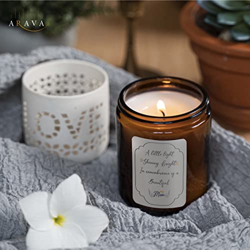 ARAVA in Loving Memory Candle | A Touching Sympathy Gift | Sympathy Gifts for Loss of Mom | Memorial Candle Bereavement Gift | Loss of Mother Sympathy Gifts