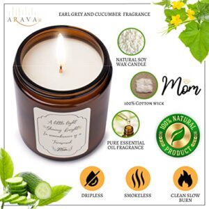 ARAVA in Loving Memory Candle | A Touching Sympathy Gift | Sympathy Gifts for Loss of Mom | Memorial Candle Bereavement Gift | Loss of Mother Sympathy Gifts