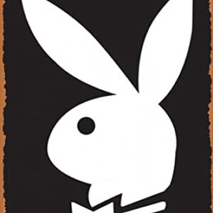 Playboy - Bunny Iron Painting Wall Poster Metal Vintage Band Tin Signs Retro Garage Plaque Decorative Living Room Garden Bedroom Office Hotel Cafe Bar