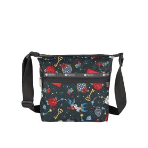 LeSportsac Keepsake Memory Small Hobo Crossbody Handbag, Style 3709/Color E465, Whimsical Colorful Design: Handbags, Hearts, Flowers & Jewels, Celebrate 1974 Iconic Debut