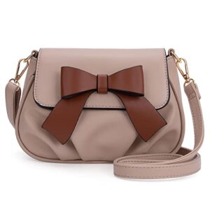 k.eyre small purse for women cute bow knot crossbody shoulder purses and handbags – apricot