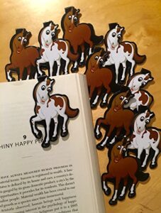 horse bulk bookmarks (set of 10) animal bookmarks for kids! school student incentives– library incentives– reading incentives- party favor prizes- classroom reading awards