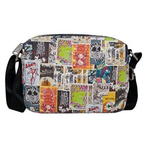 buckle down disney bag, cross body, rectangle, the nightmare before christmas summer fear fest ad posters, vegan leather