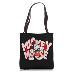 disney mickey mouse marquee lettering tote bag