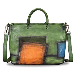 genuine leather handbag for women vintage handmade top handle bag crossbody satchel purse tote