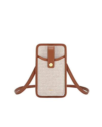 JW PEI Women's Aylin Canvas Cell Phone Crossbody Bag (Brown)