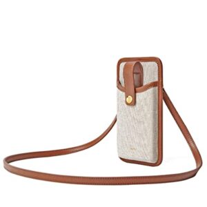 JW PEI Women's Aylin Canvas Cell Phone Crossbody Bag (Brown)