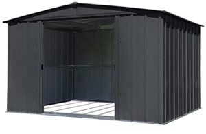 arrow sheds amazon exclusive classic 10′ x 8′ charcoal steel storage shed with included floor frame kit