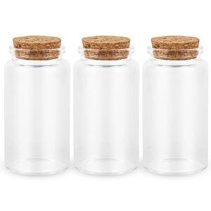 3pc100ml empty glass jars with cork stoppers for diy art crafts projects decoration party supplies and wedding party favors for diy art crafts projects decoration party supplies wedding
