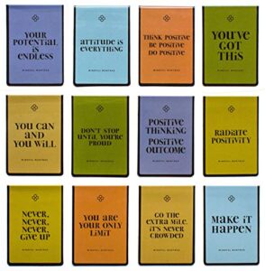 magnetic bookmarks -motivational affirmation quote mantra- set of 12 inspirational bookmarks for all ages, men, women, teens girls students. perfect gifts for friends, coworkers & student incentives!