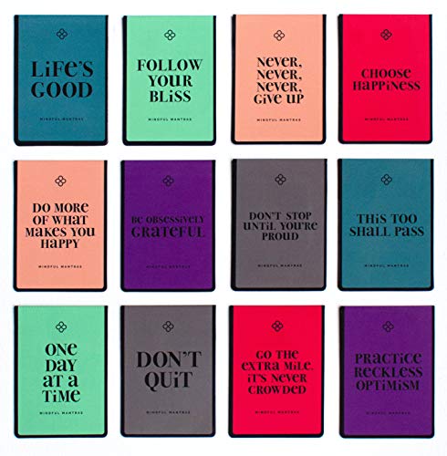 Magnetic Bookmarks -Motivational Affirmation Quote Mantra- Set of 12 Inspirational Bookmarks for All Ages, Men, Women, Teens Girls Students. Perfect Gifts for Friends, Coworkers & Student Incentives!