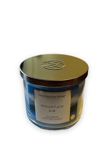 Huntington Home Soy Blend Scented Candle All Scented, 3 Wicks 45/60 Hours (Mountain Air)