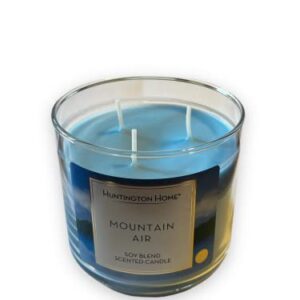 Huntington Home Soy Blend Scented Candle All Scented, 3 Wicks 45/60 Hours (Mountain Air)