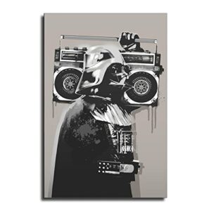 roo banksy graffiti darth vader canvas art poster and wall art picture print modern family bedroom decor room decor posters 12x18inch(30x45cm)