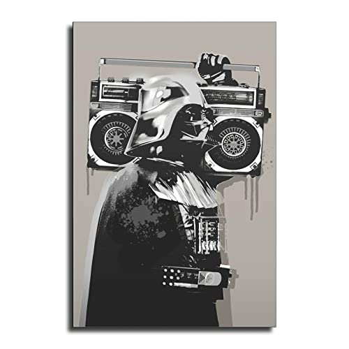 Roo Banksy Graffiti Darth Vader Canvas Art Poster and Wall Art Picture Print Modern Family Bedroom Decor Room Decor Posters 12x18inch(30x45cm)