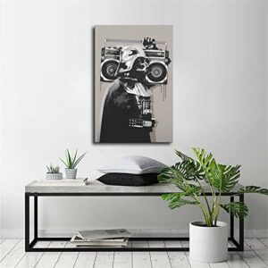 Roo Banksy Graffiti Darth Vader Canvas Art Poster and Wall Art Picture Print Modern Family Bedroom Decor Room Decor Posters 12x18inch(30x45cm)