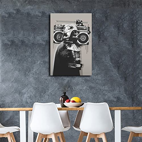 Roo Banksy Graffiti Darth Vader Canvas Art Poster and Wall Art Picture Print Modern Family Bedroom Decor Room Decor Posters 12x18inch(30x45cm)